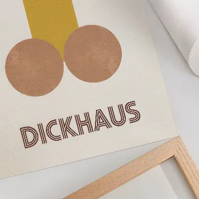 Bauhaus style decorative poster Dickhaus graphic print