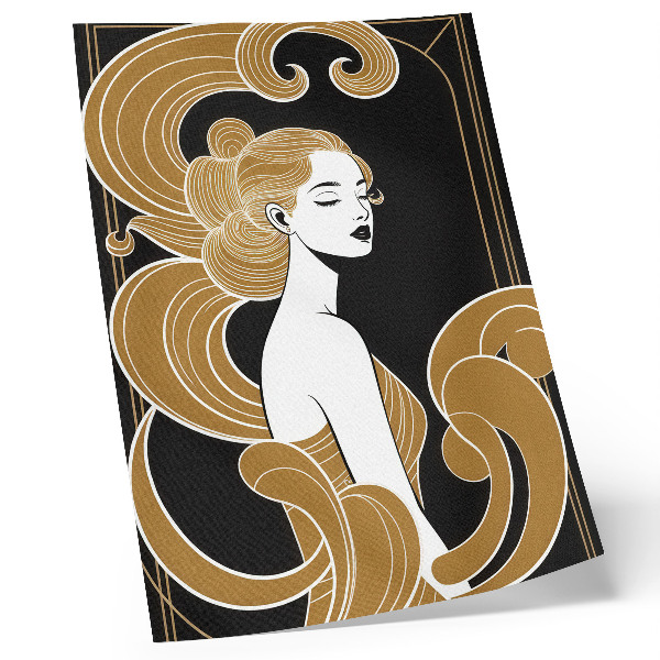 Decorative poster Elegant woman artistic lines contrast