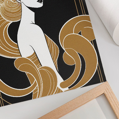 Decorative poster Elegant woman artistic lines contrast