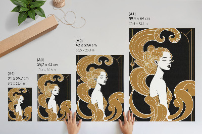 Decorative poster Elegant woman artistic lines contrast