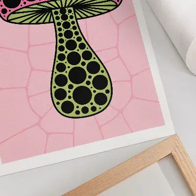 Premium Wall Art modern geometric mushroom graphic design