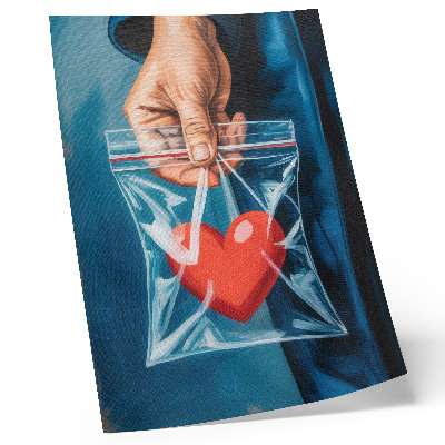 Art print Strong contrasts of red and blue, modern style