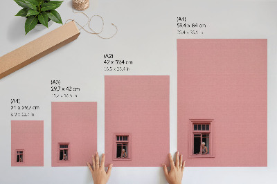 Premium wall art Pink wall with one window figure