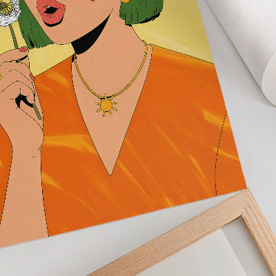 Premium wall art Pop art illustration with green hair