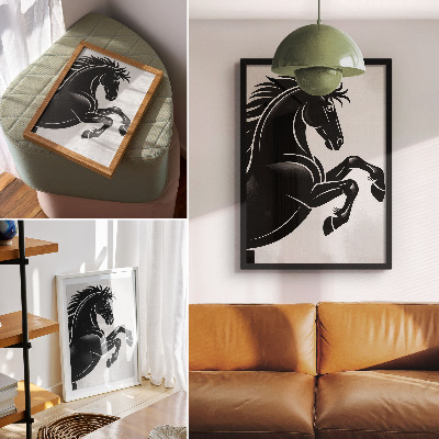Decorative poster Black and white contrast modern dynamism