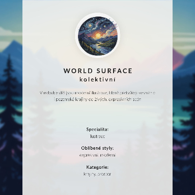 Art print Aurora against the background of the forest and river, harmonious colors