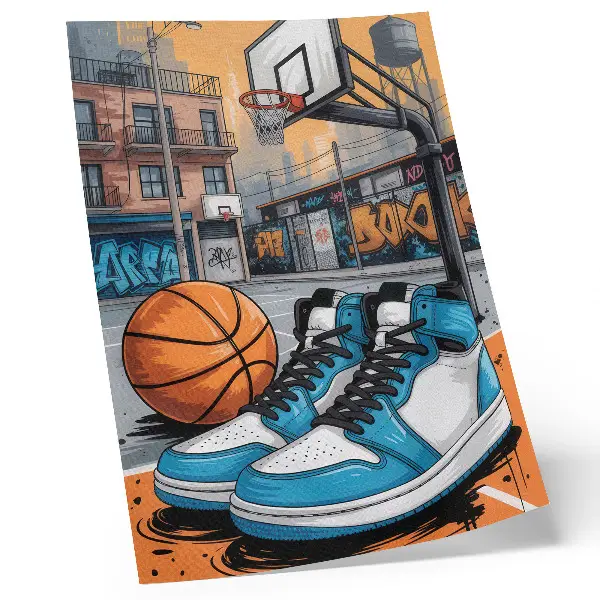 Graffiti city playground wall art modern style premium print