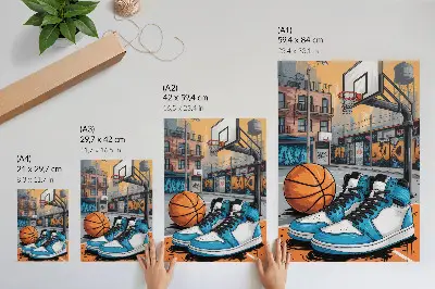 Graffiti city playground wall art modern style premium print