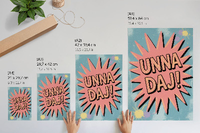 Art print Dynamic colors and contrasting lettering
