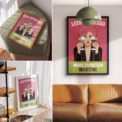 Poster Pop art contrasting colors dynamic style