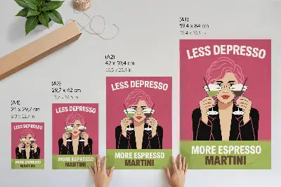 Poster with pop art contrasting colors in a dynamic style