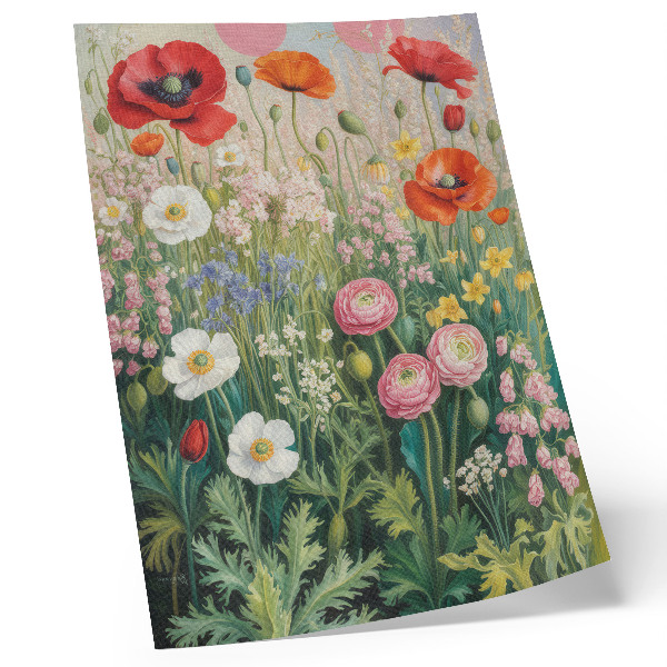 Art print A floral riot of colors full of life and energy