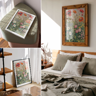 Art print A floral riot of colors full of life and energy