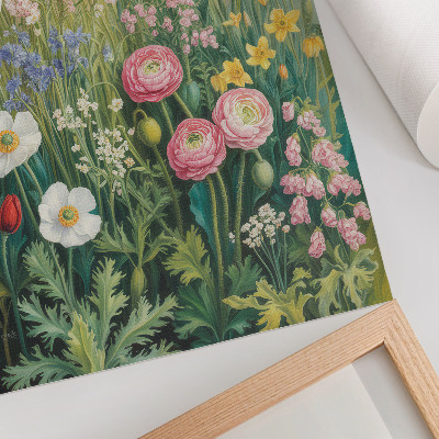 Art print A floral riot of colors full of life and energy