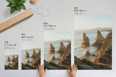 Premium wall art Rocky cliffs sea sunset