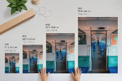 Decorative poster with modern geometric harmony interior design
