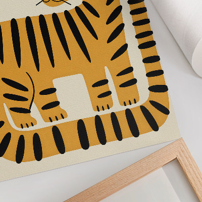 Poster Tiger in a graphic style with intense colors