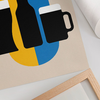 Decorative poster Contrasting colors and geometric forms