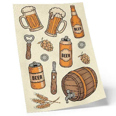 Poster beer elements with a vintage cozy atmosphere