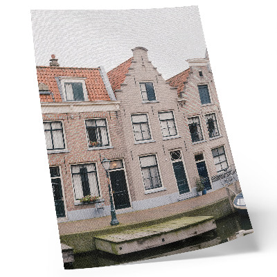 Art print Brick tenement houses with red tiled roofs