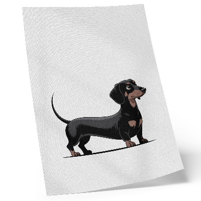 Art print Black and white motif with a drawing of a dog
