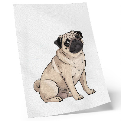 Premium wall art Portrait of a dog, illustrative style, delicate colors
