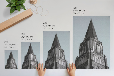 Art print Soaring Gothic tower retail structure