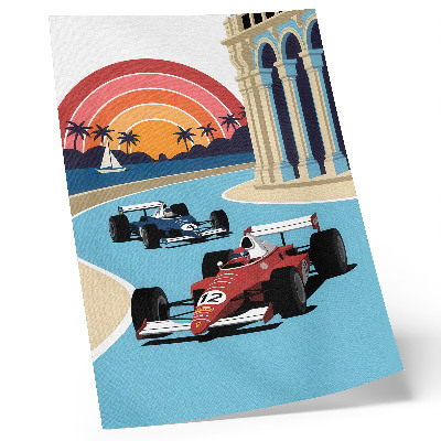 Exotic Sunset Race decorative poster 
