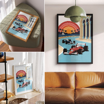 Decorative poster Exotic Sunset Race