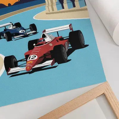 Exotic Sunset Race decorative poster 