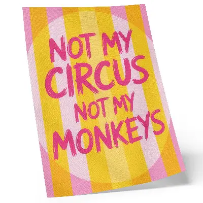 Premium wall art colorful stripes with bold text
