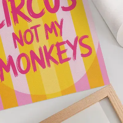 Premium wall art colorful stripes with bold text
