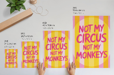 Premium wall art Colorful stripes and bold text