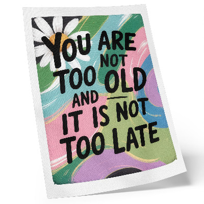 Art print Dynamic colors. Inspirational text. Modern vibe.