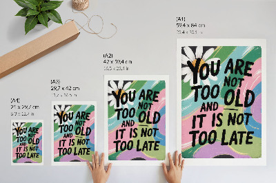 Art print Dynamic colors. Inspirational text. Modern vibe.