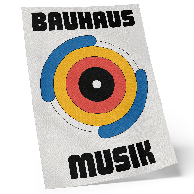 Decorative poster Bauhaus style circles strong colors modernity