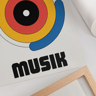 Decorative poster Bauhaus style circles strong colors modernity