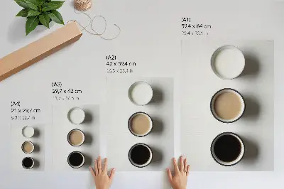 Decorative poster minimalist three drinks arrangement