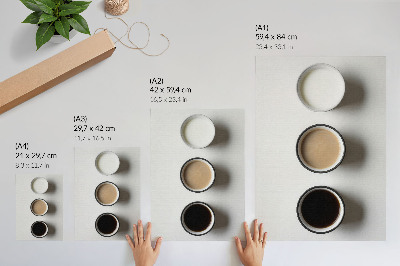 Decorative poster Three different drinks minimalist arrangement