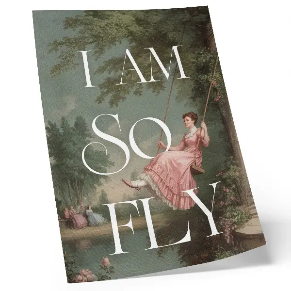 Poster retro style with nature and elegance