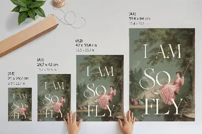 Poster retro style with nature and elegance