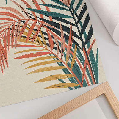 Premium wall art Colorful tropical leaves illustration