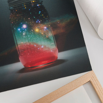 Decorative poster Space Jar with Colorful Space Lights
