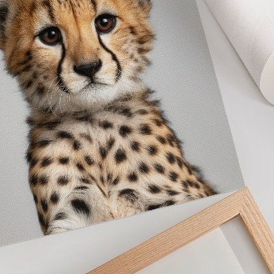 Art print Cute cheetah minimalist background delicacy