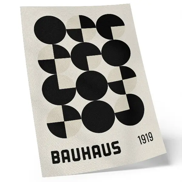 Art print featuring geometric forms in a modern minimalist style