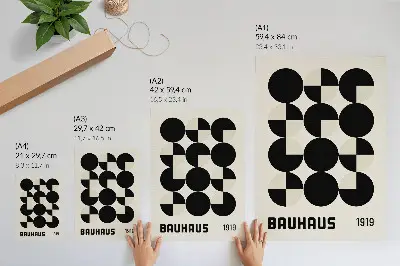 Art print featuring geometric forms in a modern minimalist style