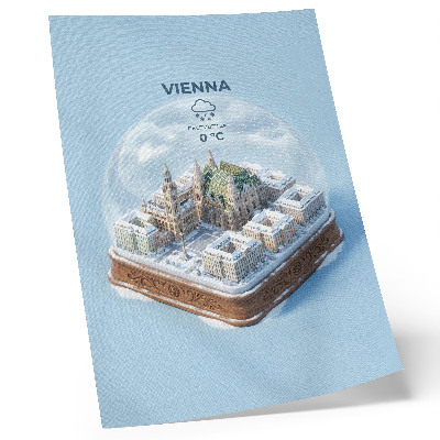 Art print A miniature panorama of Vienna in a glass sphere