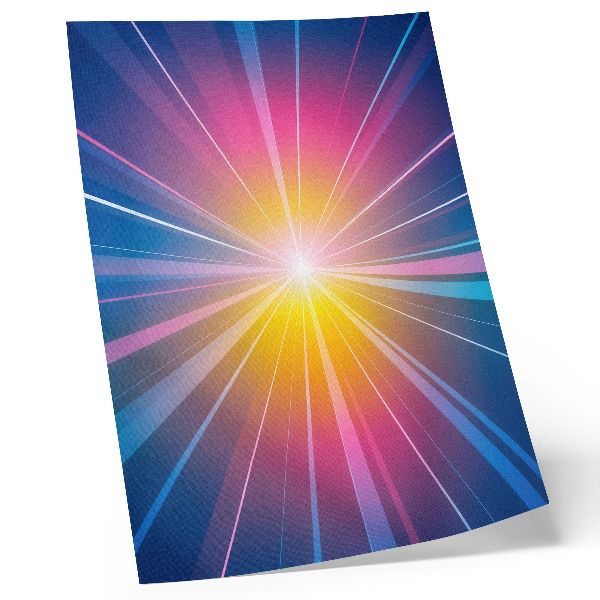Premium wall art Energetic colors rays focal point
