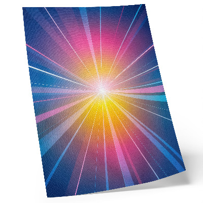 Premium wall art Energetic colors rays focal point