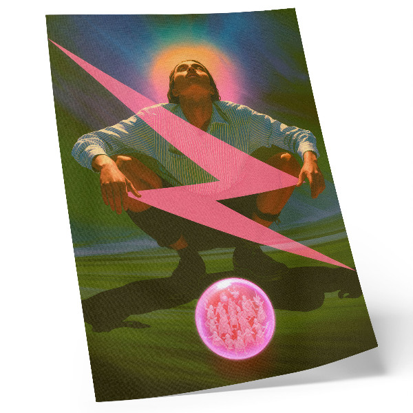 Poster Neon colors and a surprising figure